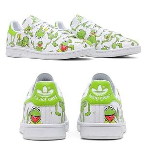 Adidas Stan Smith Originals Muppets Kermit Frog Disney Primegreen New 8.5 9.5